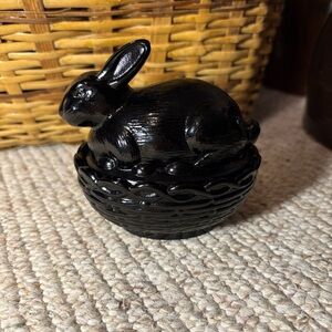 Mosser Black Bunny on a Nest